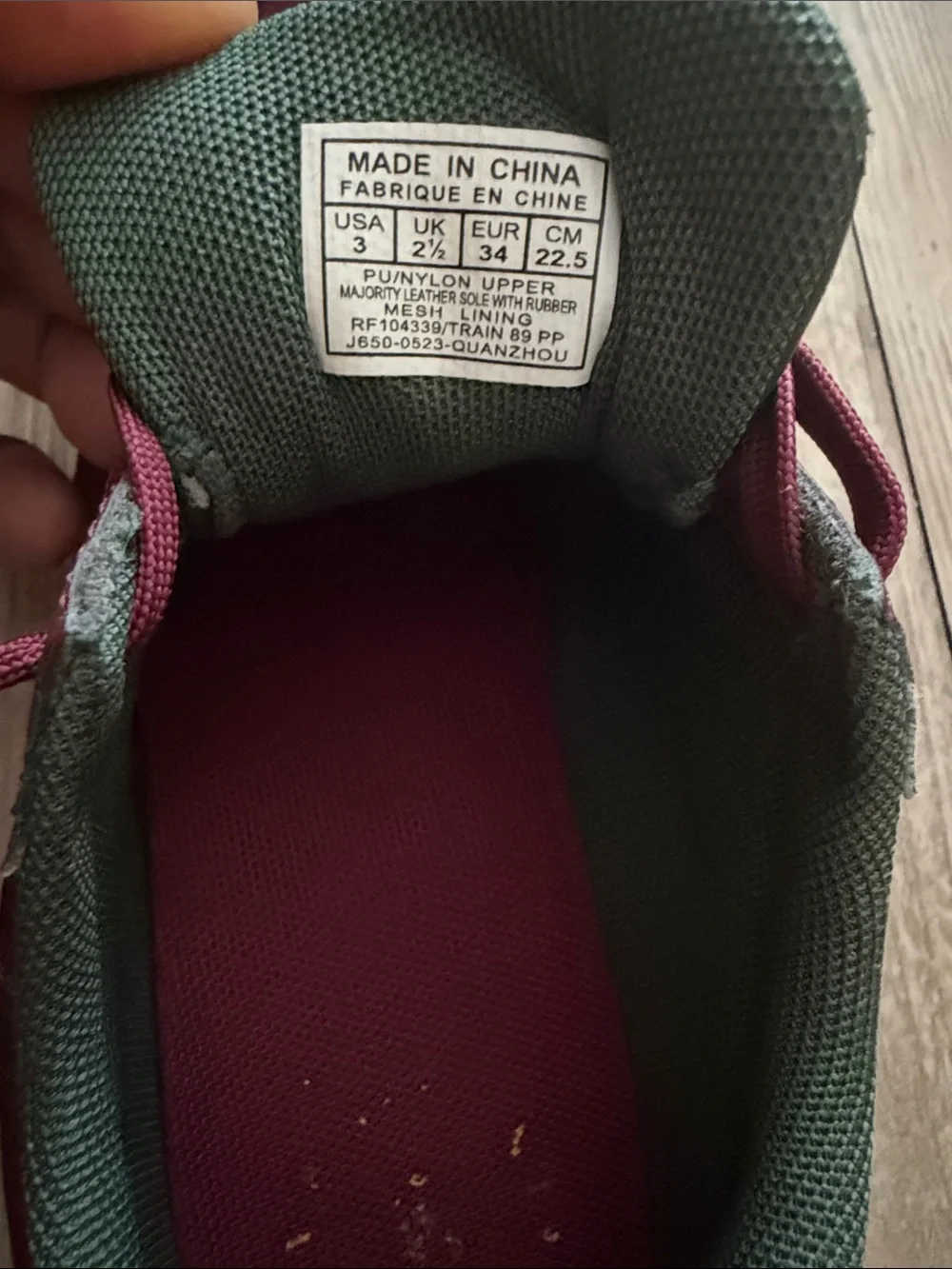 Ralph Lauren Boys Burgundy and Gray Polo Runner Sneakers